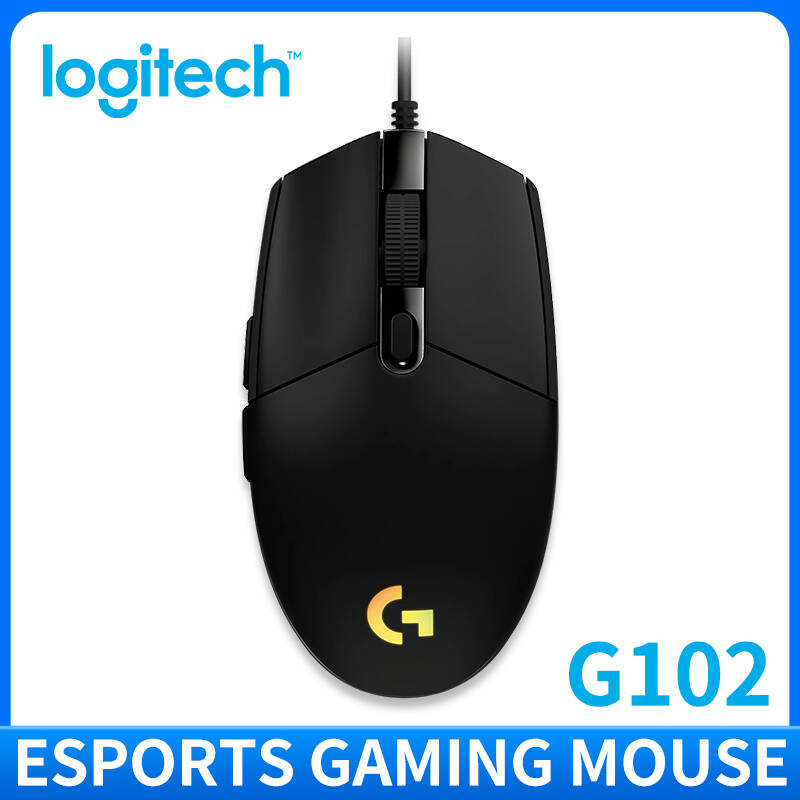 Logitech G102 Wired Gaming Mouse - Ergonomic , Custom DPI Levels, Responsive Buttons for Daily Gaming/Work: black