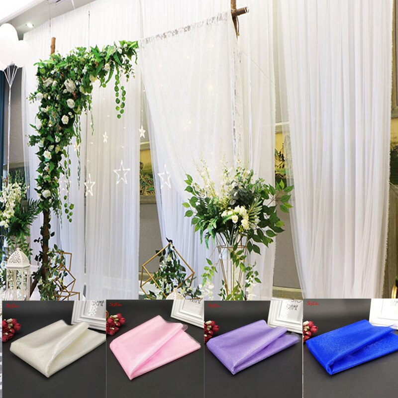 Top! 48CM x 5M Tulle rouleau cristal tissu Organza Tulle rouleau bobine de mariage décoration fête d'anniversaire enfants bébé douche 5ZSH015