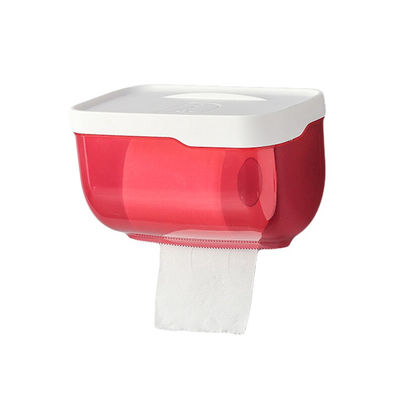 Wall-Mounted Tissue Box, Bathroom Waterproof Toilet Paper Holder, Paper Towel Box Organizer Household