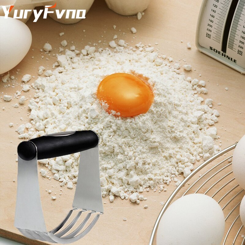 YuryFvna Pastry Cutter Mixer Blender Baking Dough Blender Cutter Stainless Steel Bladed Dough Cutter/Blender Scraper Chopper