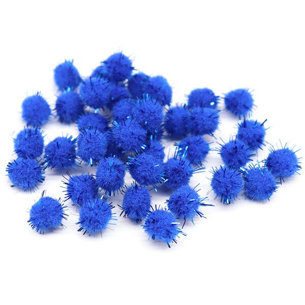 144pcs ongeveer 10mm Pluizige Zachte Pom Poms Pompoms ballen Handgemaakte Bruiloft Decor Voor DIY Kinderen Speelgoed Craft Supplies materialen YJ0702: Blue