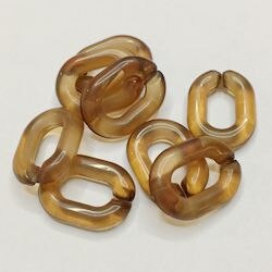 60 uds. Eslabones de cadena acrílicos accesorios de encanto DIY para hacer joyas 15*20mm: 12