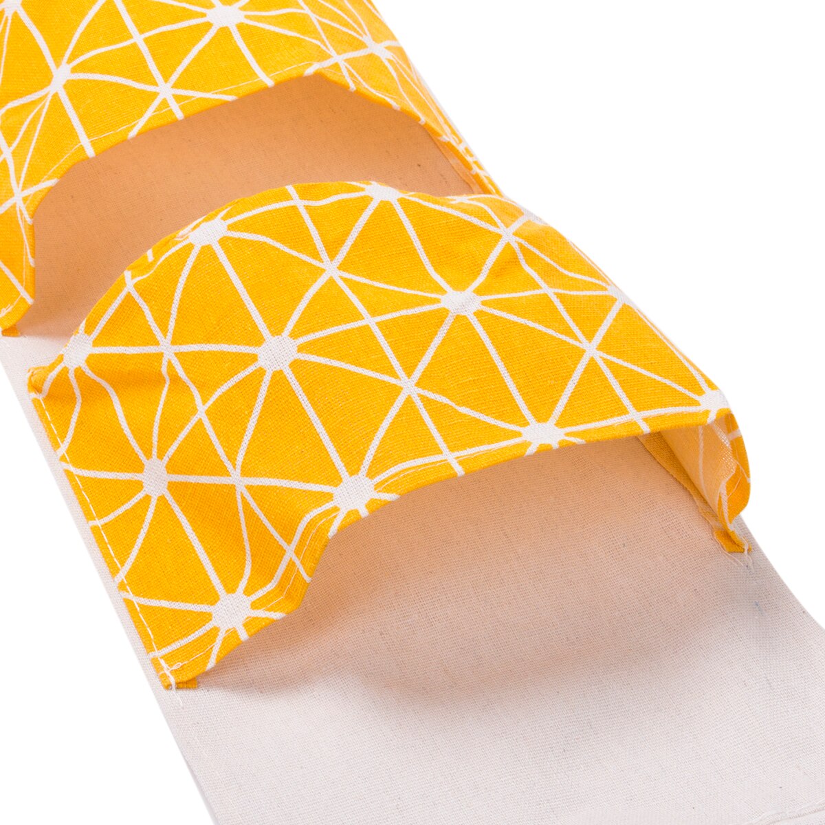 Over Door Hanging Storage Bag Washable Linen Fabric Cabinet Wall Closet Organizer With 3 Pockets Home Bathroom Bedroom Storage