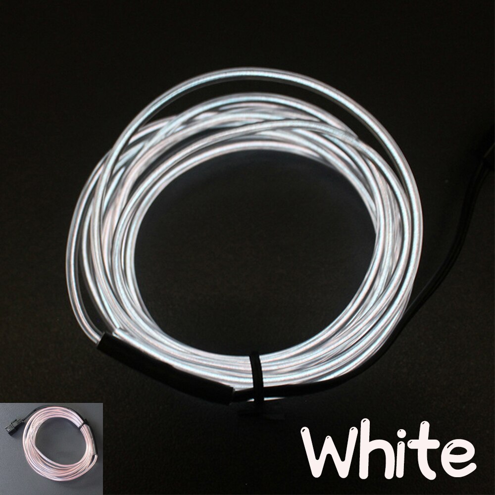Brilho el fio cabo led neon festa de dança natal trajes diy roupa luminosa luz do carro decoração roupas bola rave 1m/3m/5m: 09