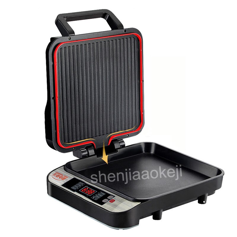 Sartén eléctrica automática para hornear, DLD-009 de doble cara con temporizador para el hogar, suspensión multifunción, freidora antiadherente de 220V, 1 ud.