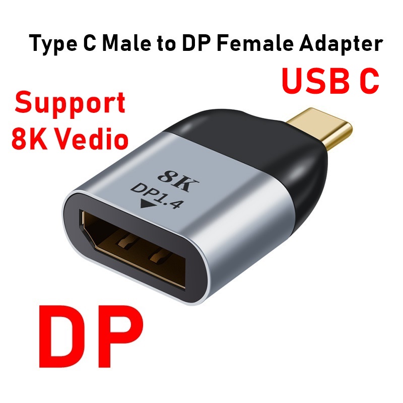 USB Typ C Adapter Stecker auf USB/HDMI-kompatibel/DP/VGA/Mini DP/RJ45 Buchse 4K/8k 60Hz Vedio Transfer für Laptop Telefon Macbook Pro: YELLOW