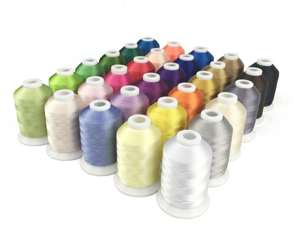 Simthread Polyester Embroidery Machine Spools Thread 30 Brother Colors 1,100 Yards Each