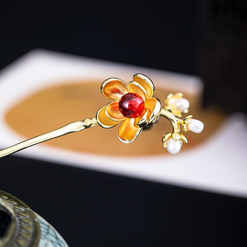 2 Stuks Haarspeld Kersenbloesem bloemen bruid haarspeldjes Japanse haaraccessoires Japanse gebloemde bobby-haarspeldjes kwastje haarspeld kimono hoofddeksel leerling zinklegering