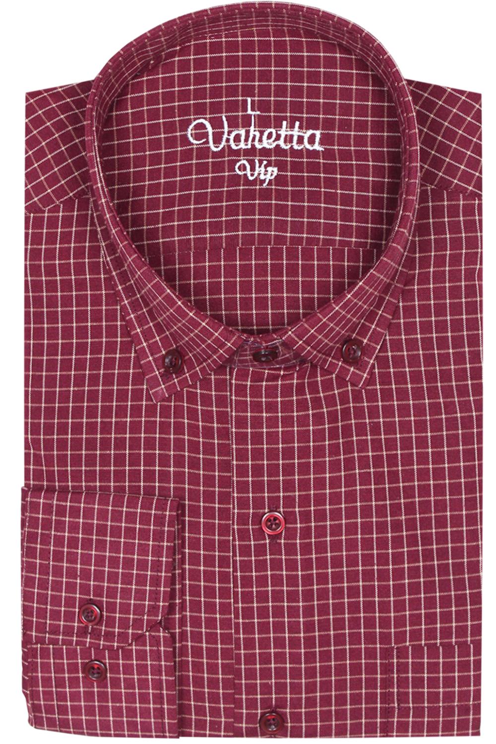 Langærmet herre skjorte mærke plaid mandlige kjole skjorter bomuld casual business mørkerød skjorte camisa social varetta kalkun