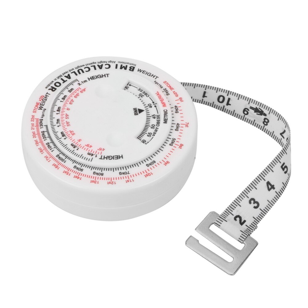 Niceyard 150cm bmi body mass index for diæt vægttab målebånd værktøj udtrækkeligt målebånd lommeregner måleværktøj