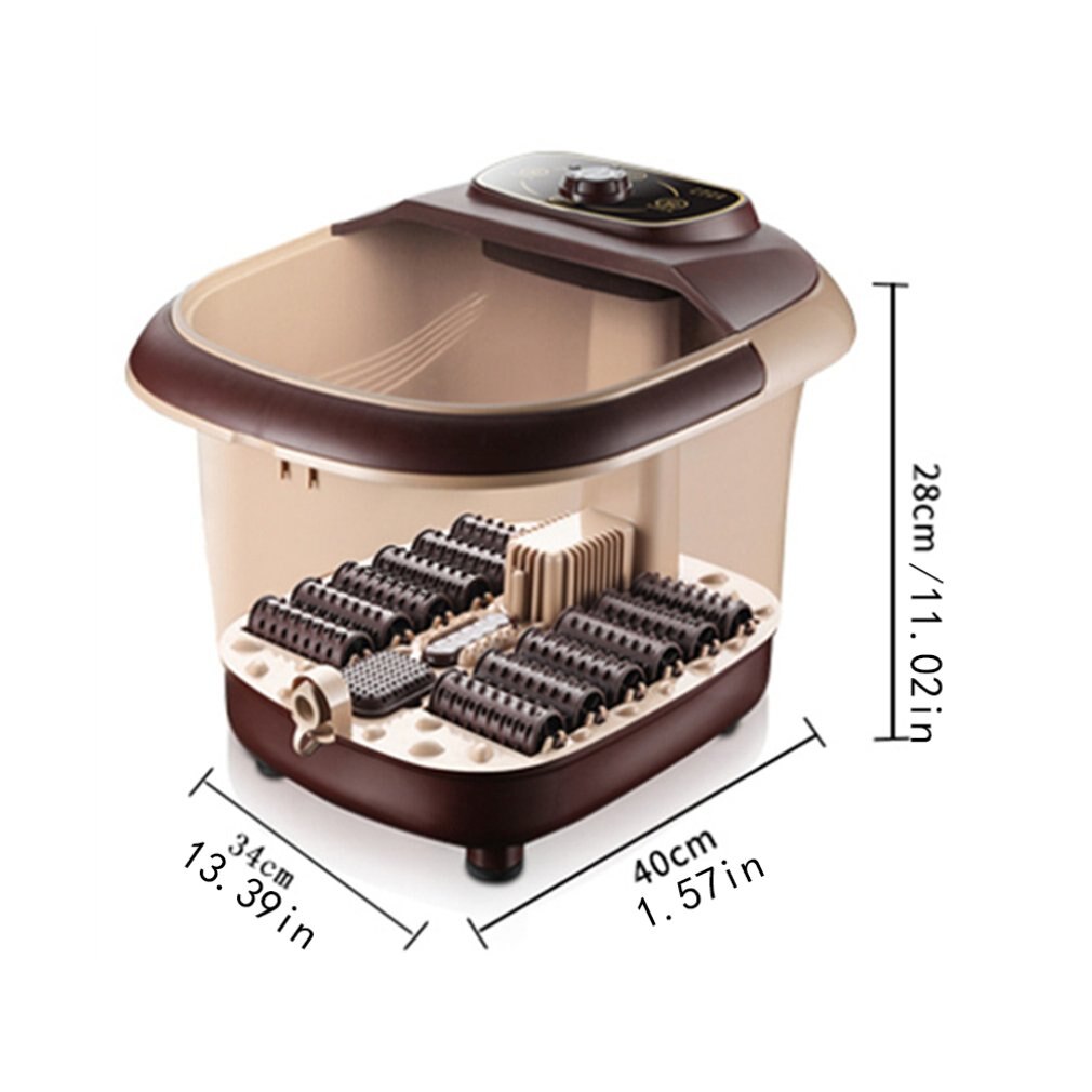Foot Tub Automatic Massage Heated Foot Bath Barrel Home Electric Heated Footbath Portable Durable Infrared Sterilization