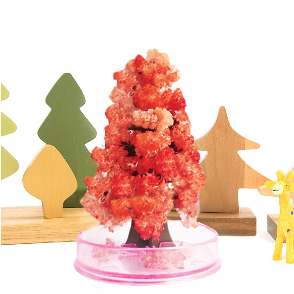 Magic Growing Christmas Tree DIY Magic Growing Tree Your Own Fun Xmas Toy 8.3×6cm 10ml Magic Tree Green Yellow Red