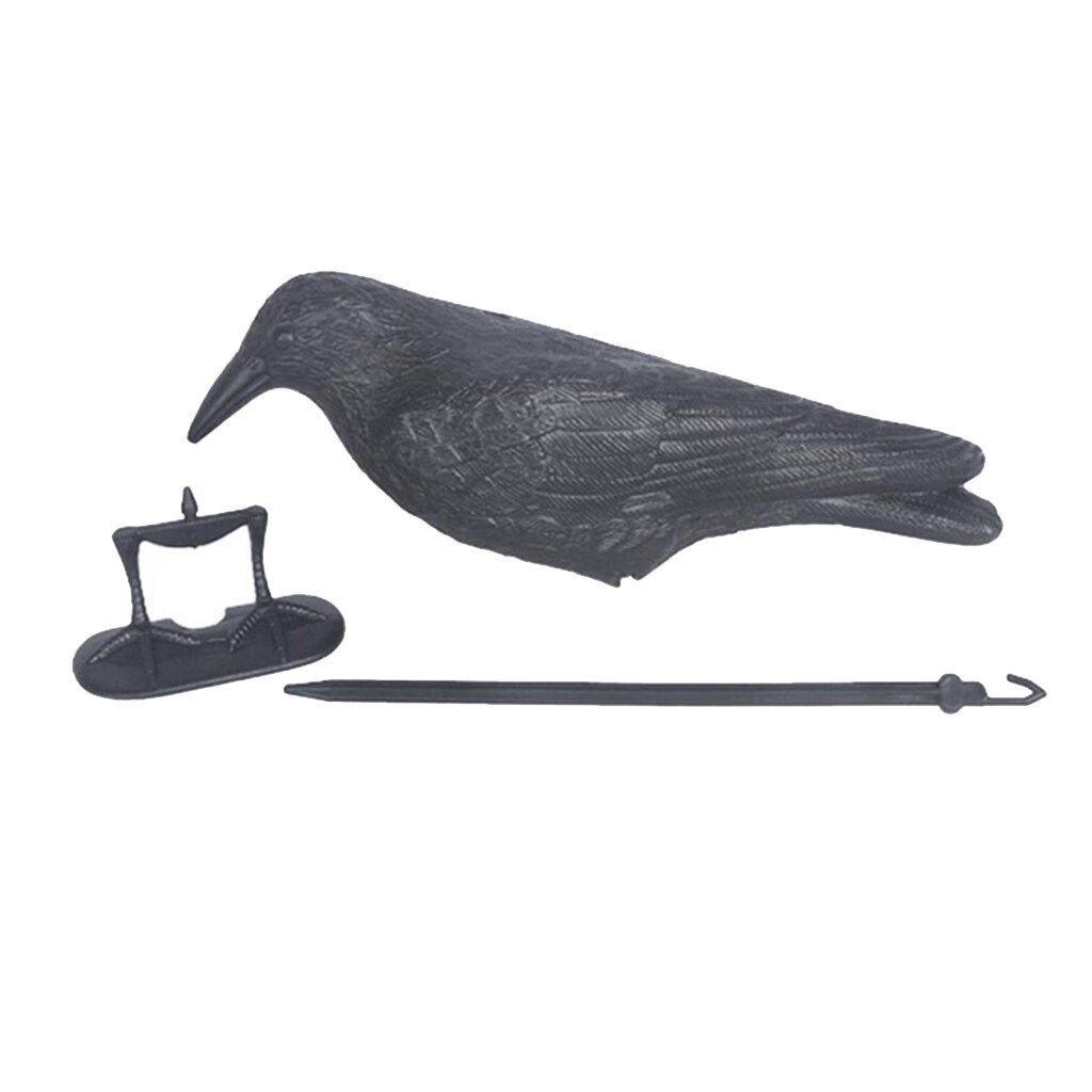 Garden Decors Lifelike Crow Decoys Raven Decoying Yard Scarer Shooting