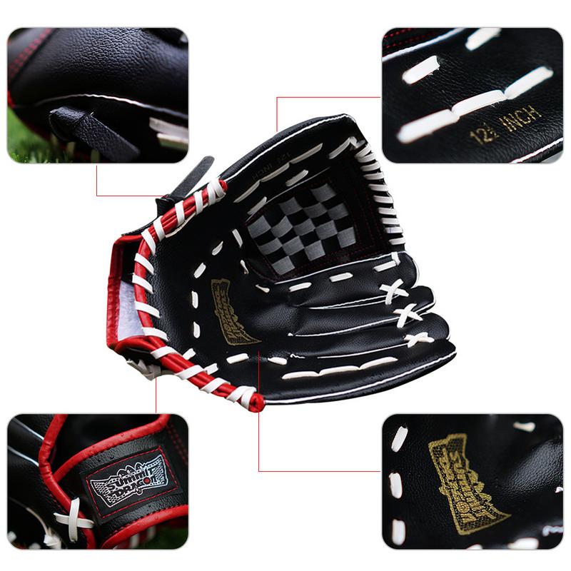 Baseball Gloves 12.5 Inches Sports Baseball Mitten Adult Softball Glove PU Glove Suitable For Men Women