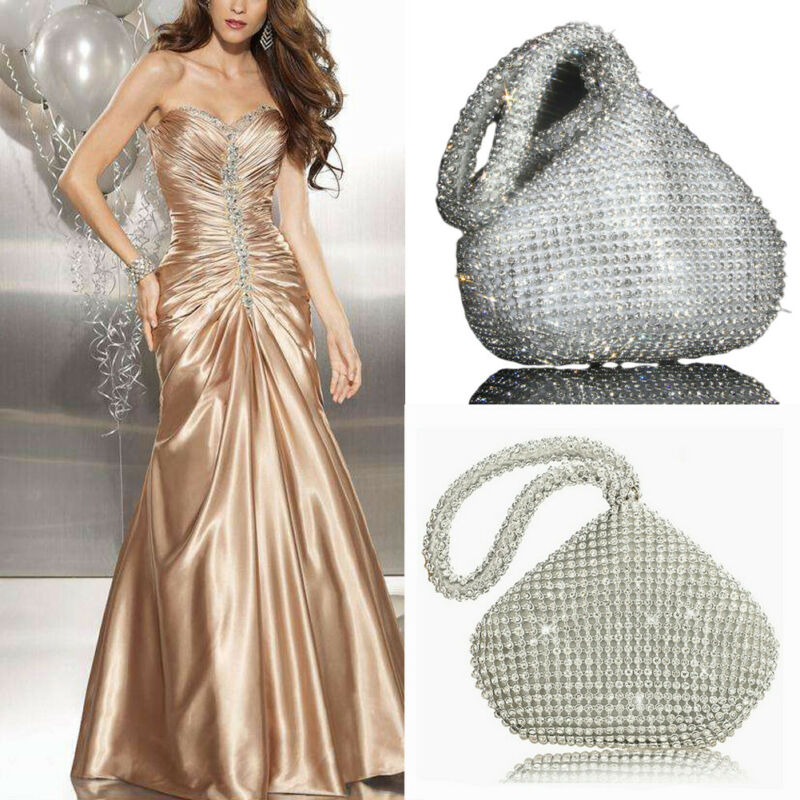 Sac à main à strass pour femmes, magnifique pochette à paillettes, bourse de soirée, fête de bal