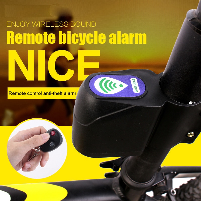 Anti-theft Bike Lock Cycling Security Lock Wireless Remote Control Vibration Alarm 110dB Bicycle Alarm bicycle lock NCM