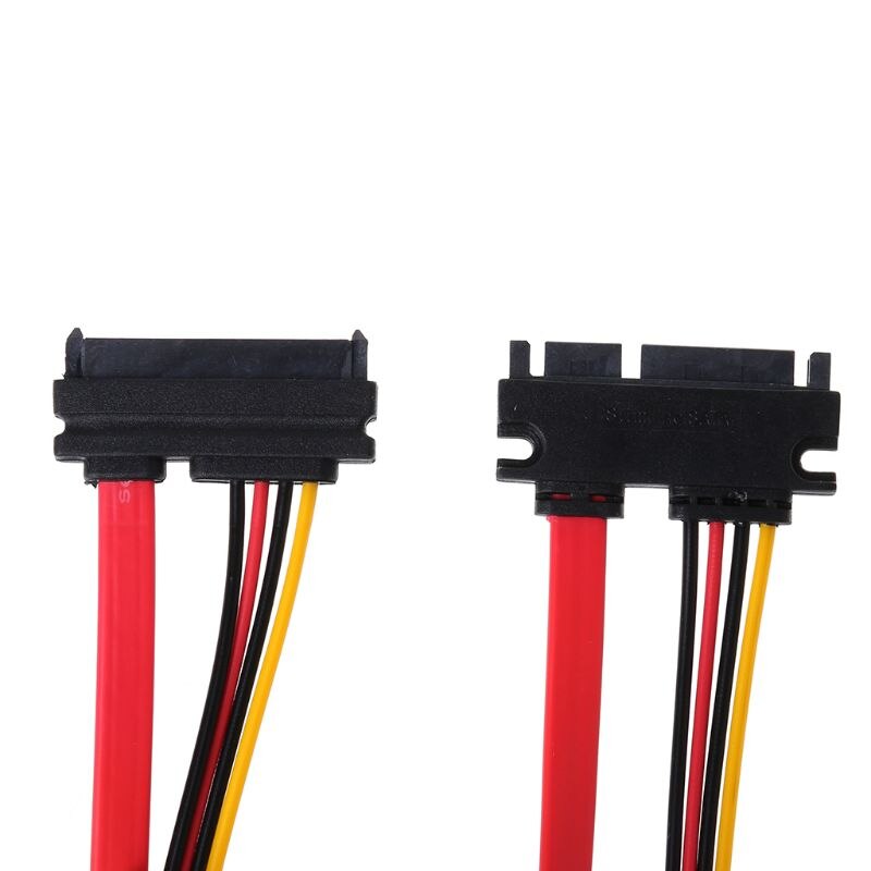 Câble d'alimentation SATA série ATA, 30cm, 22 broches (15 + 7) mâle à femelle, rallonge de données