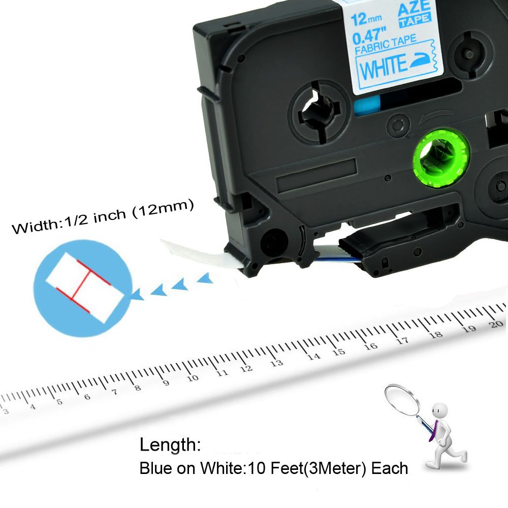 Fimax 3Pcs TZe-FA3 TZ-FA3 Compatible for Brother P-touch Fabric Iron-on tze tape TZeFA3 fa231 12mm Brother P touch Label Printer