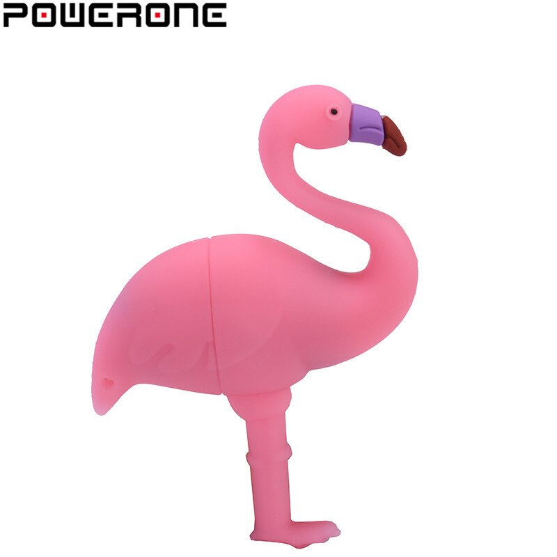 POWERONE Pen drive Flamingo USB Flash Drive 32GB 64GB 16GB 8GB 4GB U Disk Memory Stick Pendrive Waterproof key usb child