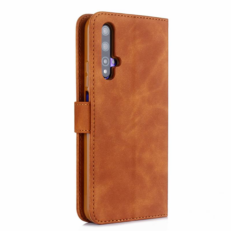 Capa de luxo para huawei honor 20 pro, capa flip magnético de couro com fecho, carteira, suporte, bolsa de telefone liso, honor etui 20 20pro