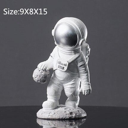 Nordic Astronaut Standbeeld Thuis Desktop Decor Karakter Sculptuur Kosmonaut Hero Kantoor Miniaturen Model Creatieve Figuur Beeldjes: Style 3