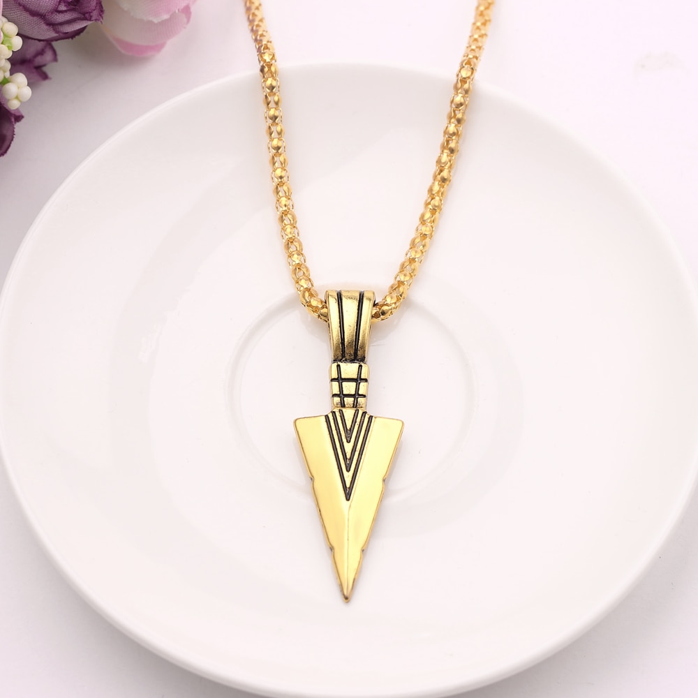 Men's Matte Black Long Necklace with Arrow Pendant Jewelry Chain Hip Hop Punk Rock Christmas Halloween For Men Wome: xl0881