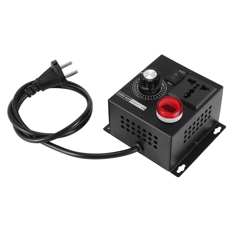Contrôleur de tension Variable AC 220V, vitesse compacte, température et éclairage, variateur réglable, NHT-4000W (prise ue)