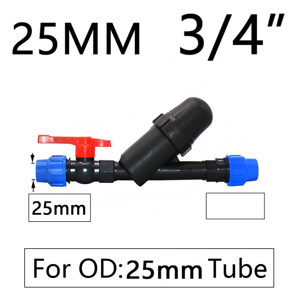 120 Mesh Irrigation Filter 1/2 3/4 1.2 1.5 2 Inch Garden Watering Metal Net Filter Screen Sprayer Gardening Drip Irrigation tool: 3I4 x 25mm