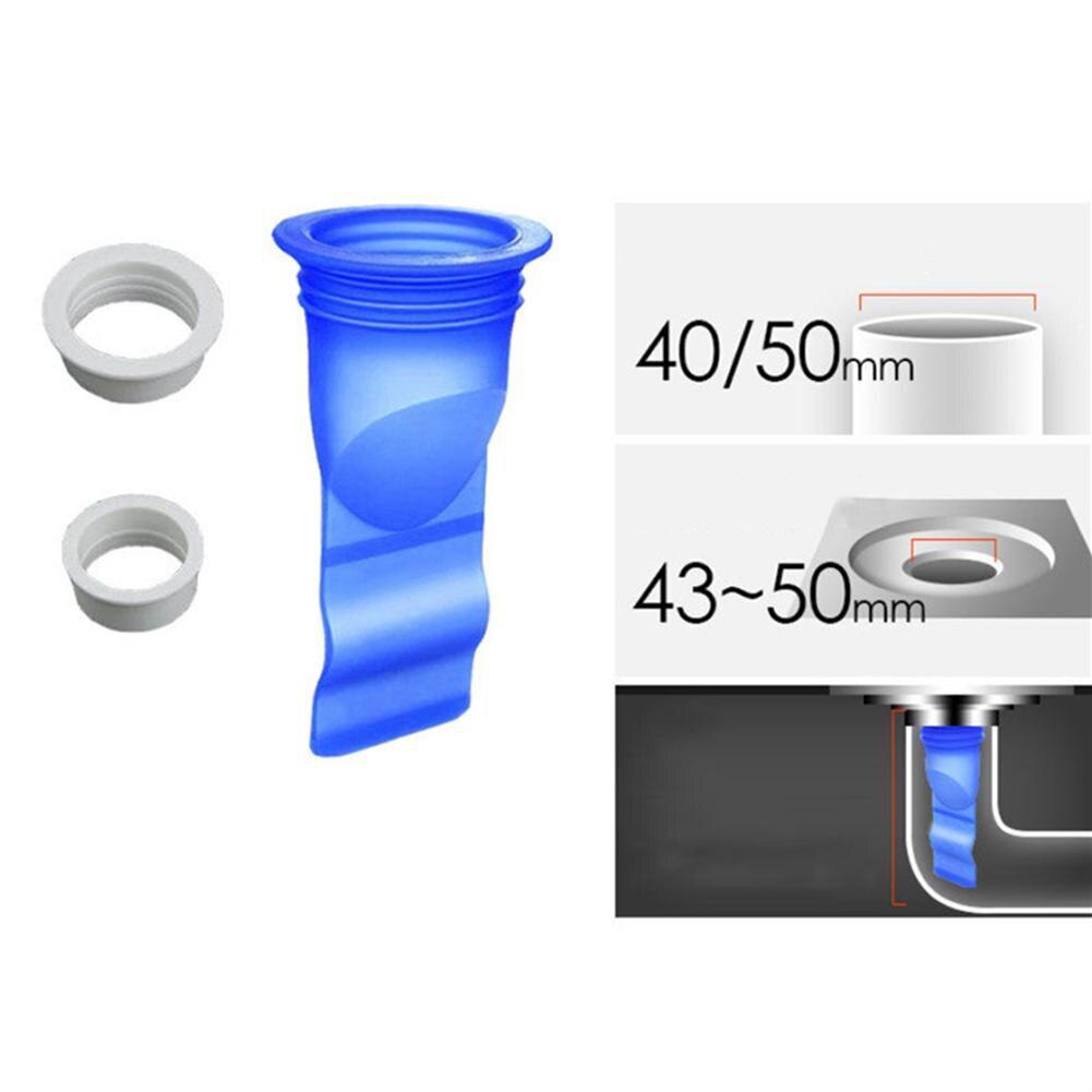 Silicone Floor Drain Drainage Pipe Deodorization Sealing Pipe Joint Floor Drain for Kitchen Bathroom