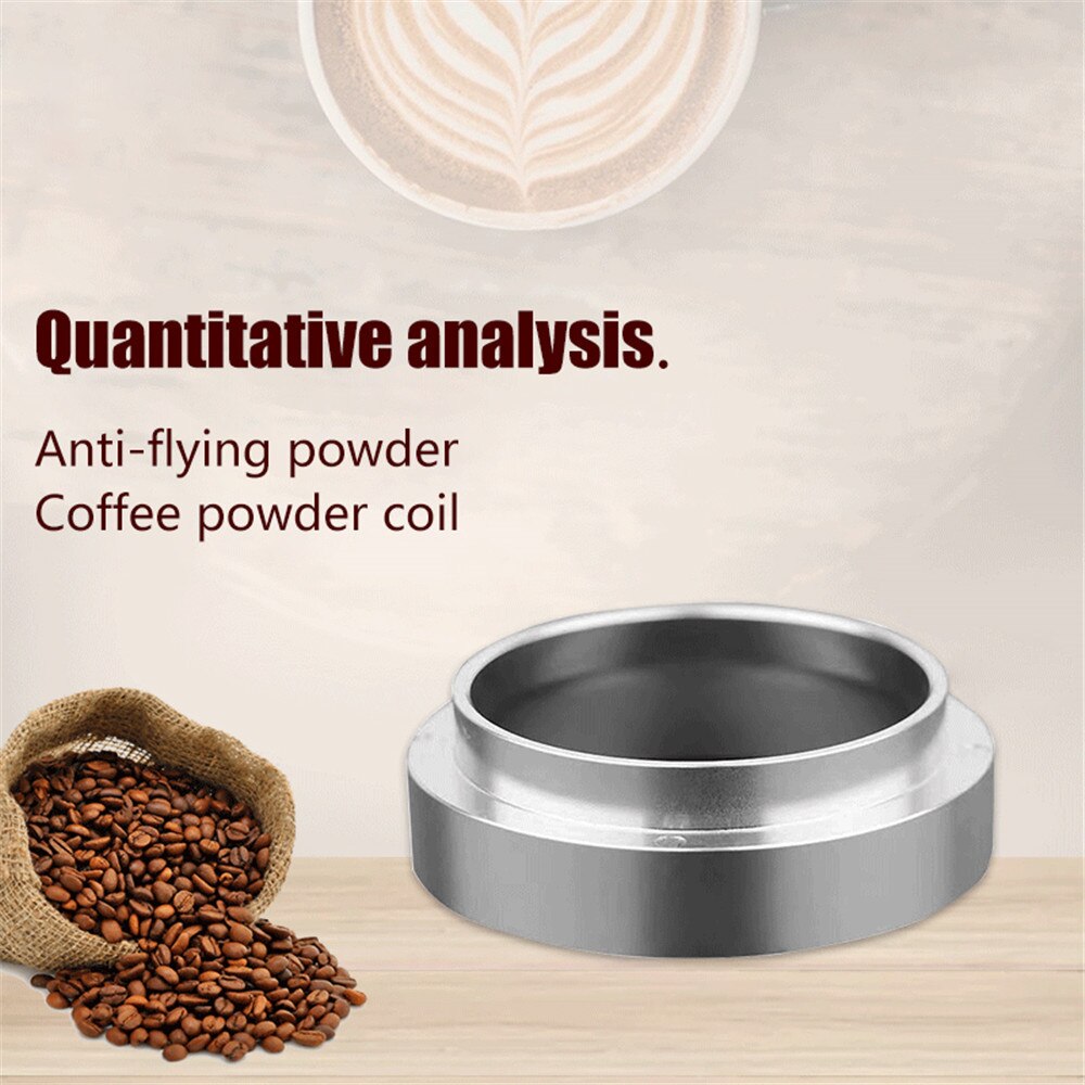 51/58mm kaffedoseringsringe i rustfrit stål bryggeskål kaffepulver espresso barista tragt portafilter kaffefilter tamper