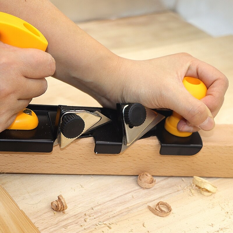 Adjustable Wood Bench Planer DIY Hand Tool Woodcraft for Cutting Polishing Deburring Surfaces Easy to Use Portable