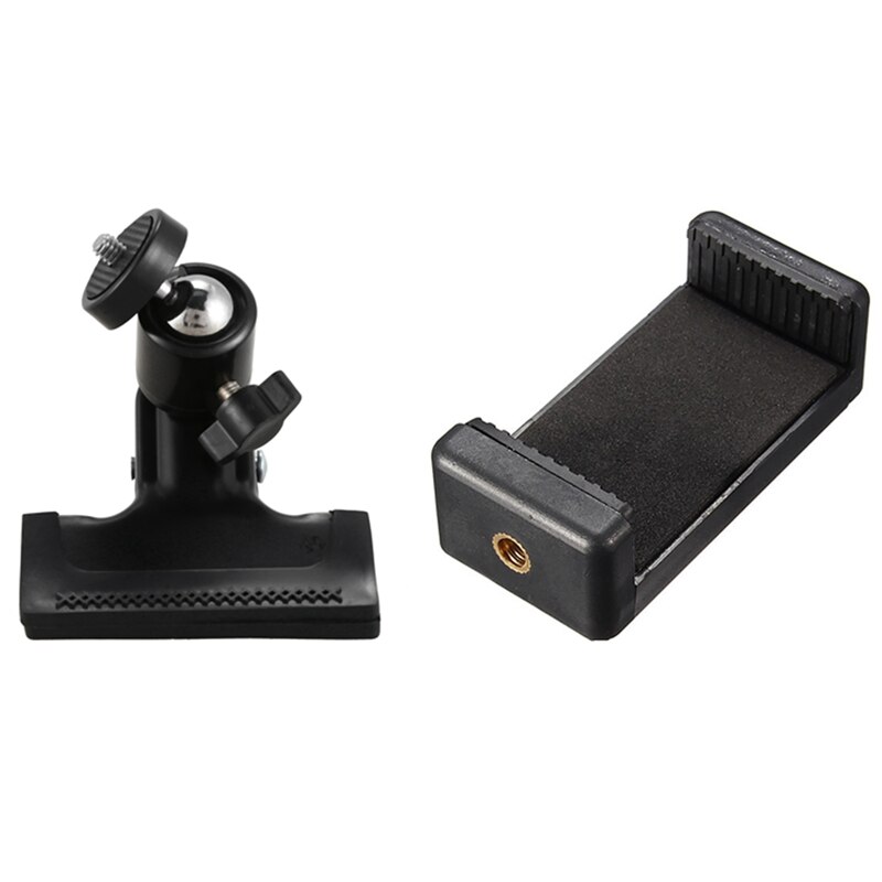 Metal Photo Studio Flash Spring Clamp Clip &amp; 1/4 Inch Flash Shoe Screw Adapter Tripod Mount Phone Clip Holder