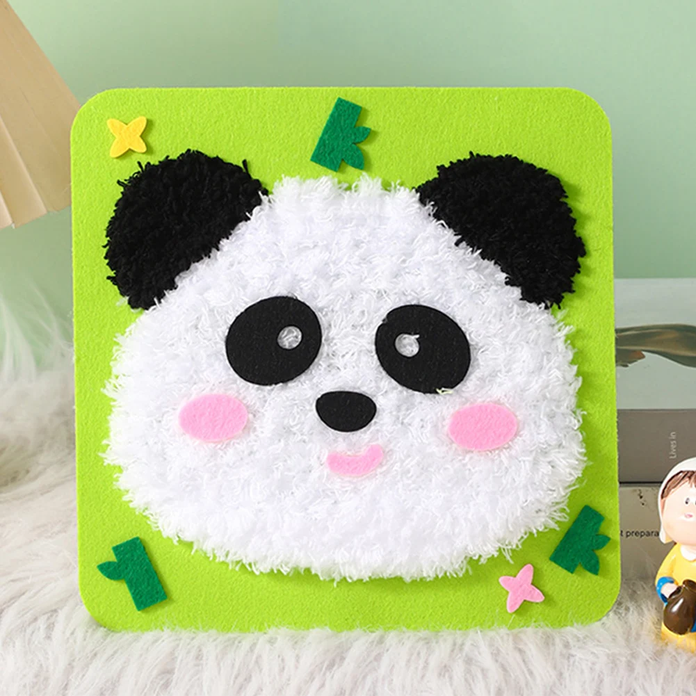 Handmade Wool Embroidery Children's Handmade Plush Sewing Board DIY Sewing Plush Animals Educational Craft Kit: VIOLET/紫罗兰
