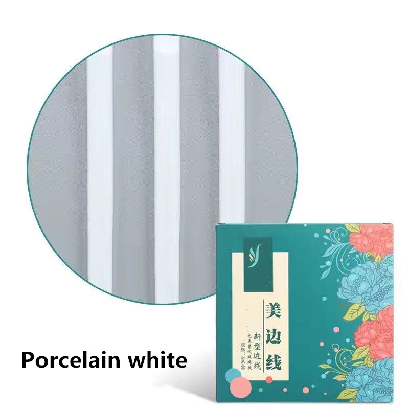 ,0.75Cm 6M/Roll Mildewproof Waterdicht Kloof Tape Zelfklevende Schoonheid Naad Muur Vloer Kloof Lijn Stickers keramische Tegel: Porcelain white