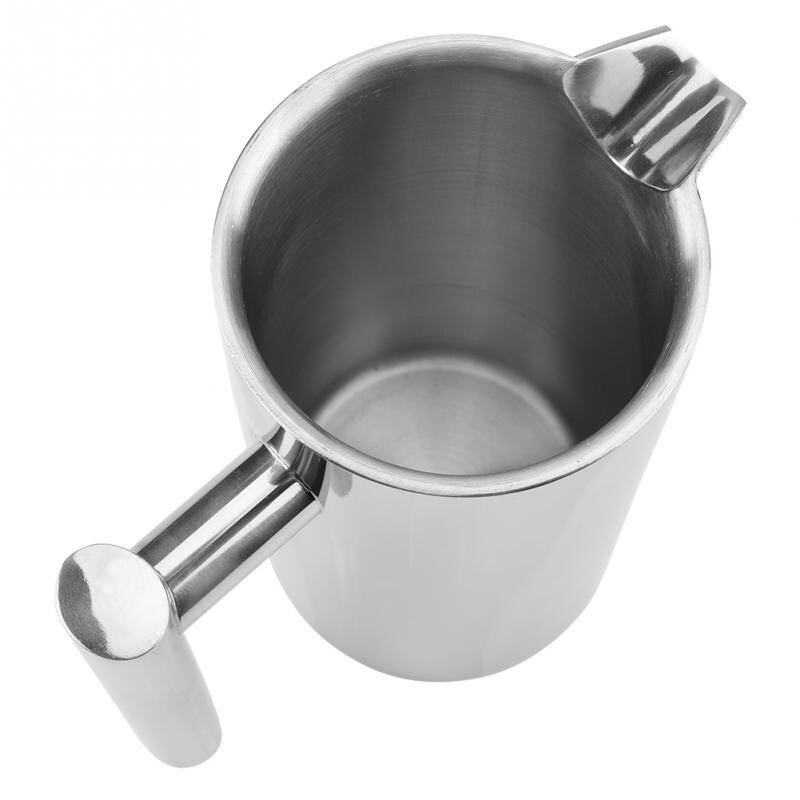 Franse Pers Koffiezetapparaat Beste Dubbelwandige Rvs Koffiekan Geïsoleerde Koffie Thee Maker Pot Filter Manden