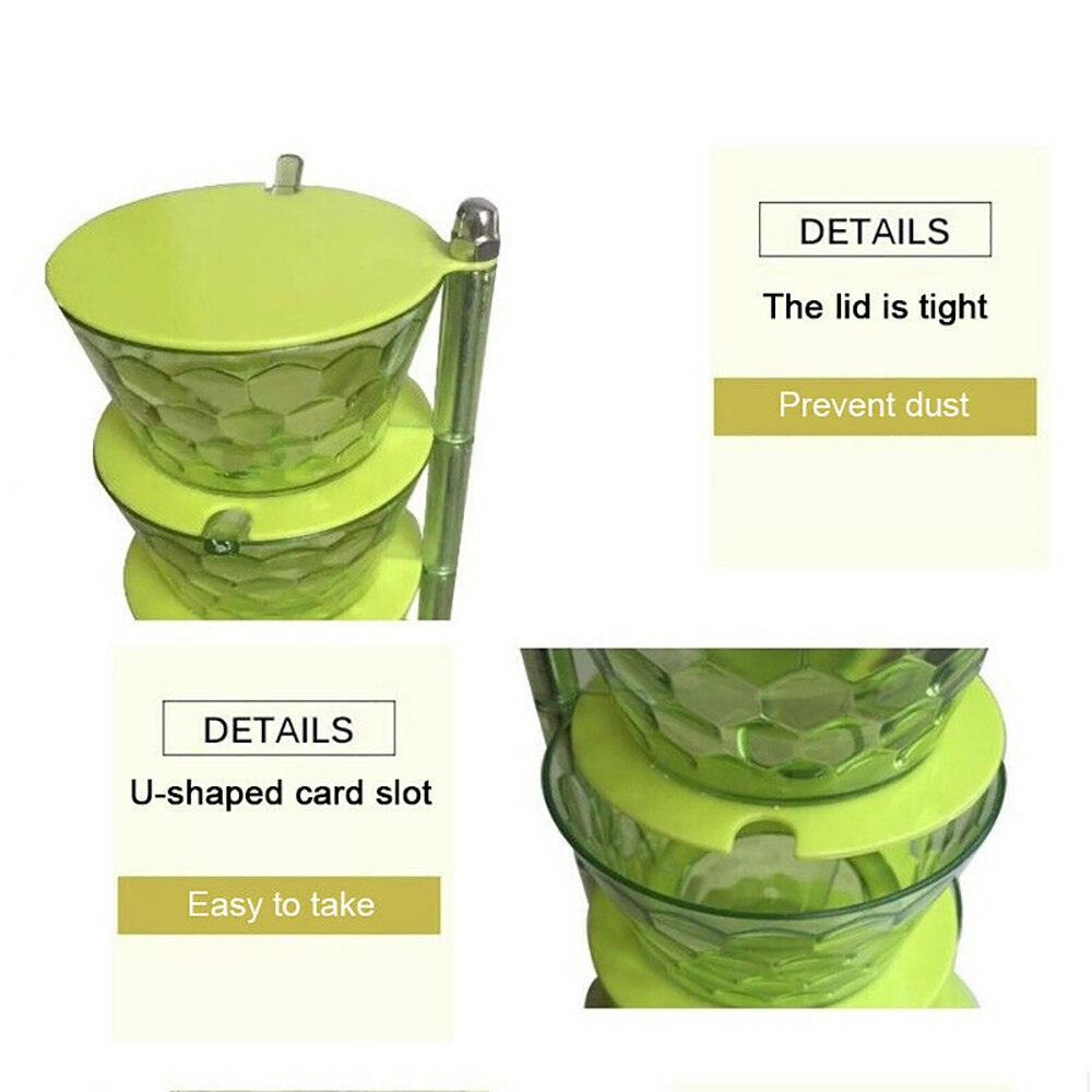 Cozinha europeia de cristal rotativo tempero caixa criativo vertical multi-camada parede pendurado vidro transparente especiarias jar colher