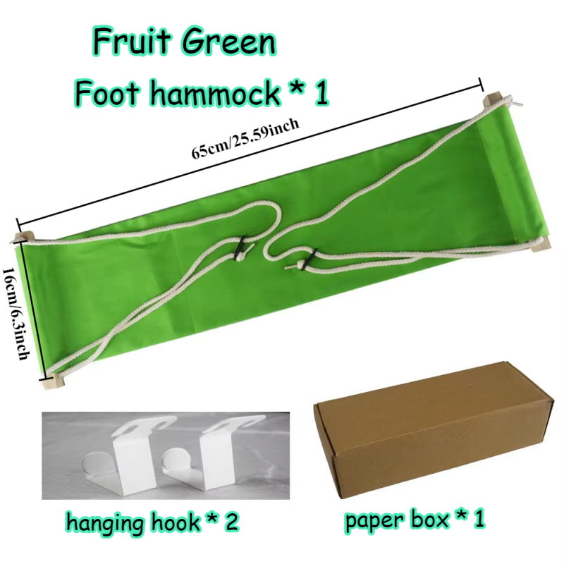 Portable Foot Hammock Desk Rest Foot Hanger Hanging Adjustable Resting Table Legs Swingable Foots Pedals For Office Home Camping: Preto