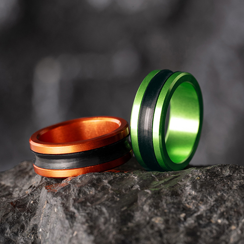 Anillo de alambre de tracción de aleación para pesca, anillo antideslizante para atar nudos, carrete y Protector de dedo, equipo de pesca, 2 uds.