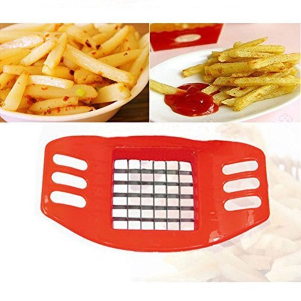 1 st Aardappel Slicer Cutter Rvs Franse Fry Chopper Chips Maken Tool Fries Cutter Aardappel Groente Slicer