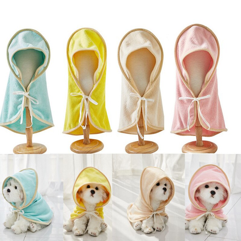 Cute Pet Dog Towel Soft Drying Bath Pet Towel for Dog Cat Hoodies Puppy Super Absorbent Bathrobes Cleaning Necessary Supply