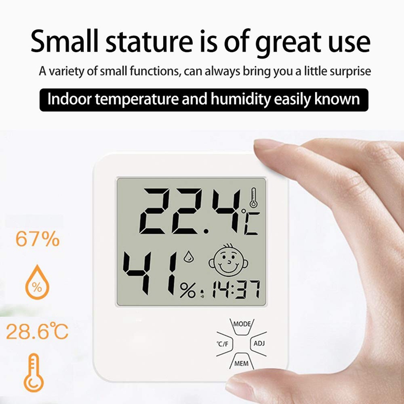 Gtbl Huishoudelijke Digitale Thermometer Hygrometer Monitor Met Wekker Indoor Kleine Elektronische Thermometer Met Achtergrondverlichting