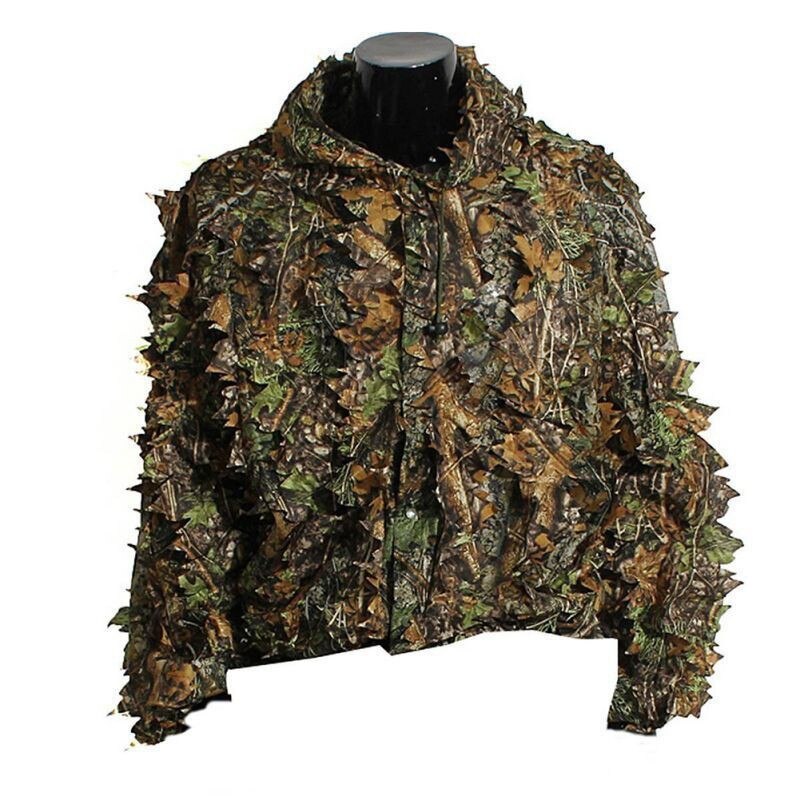 Jagd Anzug 3D Camo bionisch Blatt Tarnung Dschungel Wald Vogelbeobachtung Poncho Manteau Jagd Kleidung Langlebig