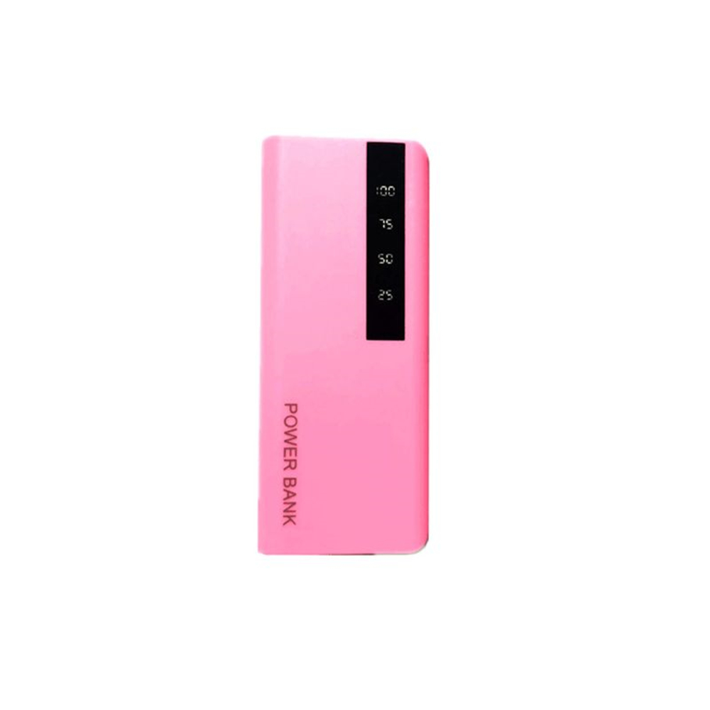 5V Dual Usb 5X18650 Power Bank Box Draagbare Mobiele Telefoon Chargeing Diy Shell Met Digitale Scherm voor Iphone Samsung: pink