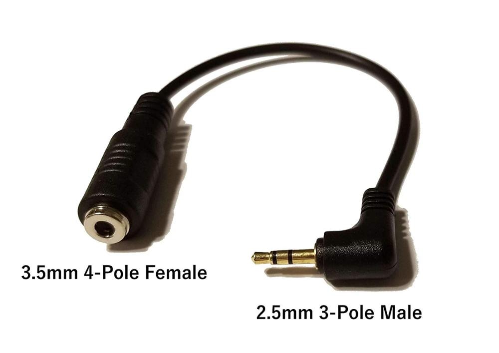 Wantek 2.5mm Male naar 3.5mm Vrouwelijke CTIA Stereo Audio Verlengkabel, 4 Poles Audio Adapter, ondersteuning Mic/Hoofdtelefoon Functie
