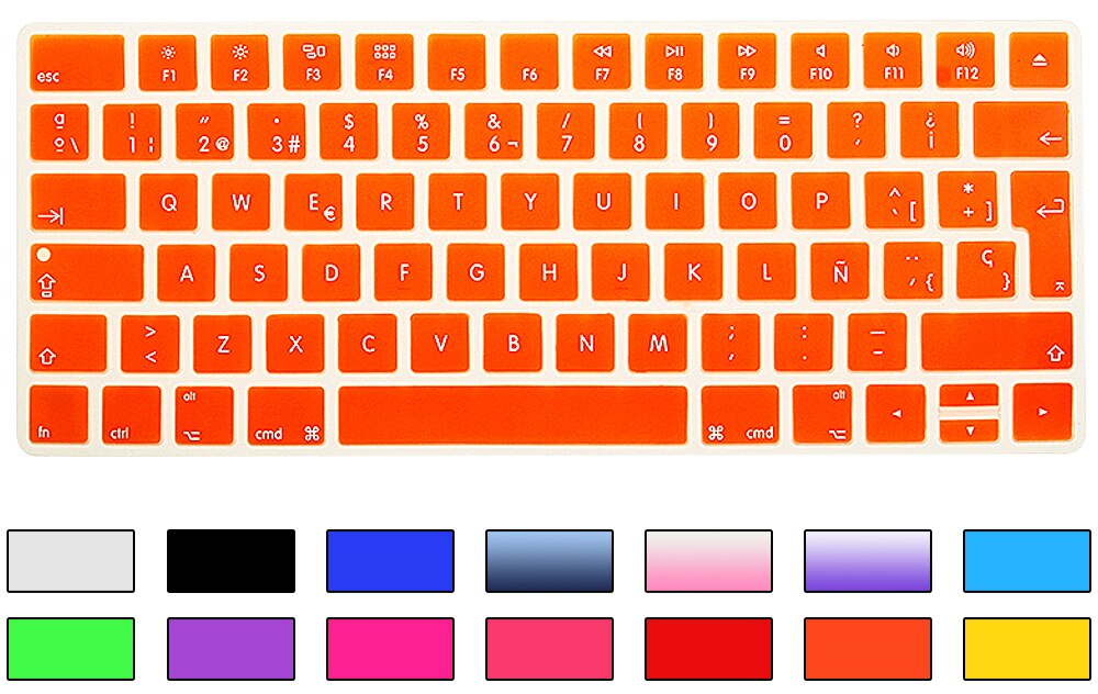 HRH Slim ESP hiszpańska klawiatura pokrywa silikonowa skórka do Apple Magic bezprzewodowa klawiatura Bluetooth MLA22LL/A (A1644,2015 wydany)