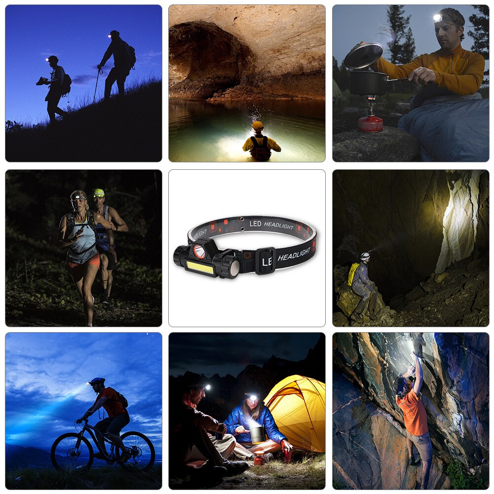 ZHIYU Tragbare Mini Taschenlampe Q5 + Kolben LED Scheinwerfer hoch Energie Gebaut-in 18650 Batterie draussen Camping Scheinwerfer Stufenlose dimmen