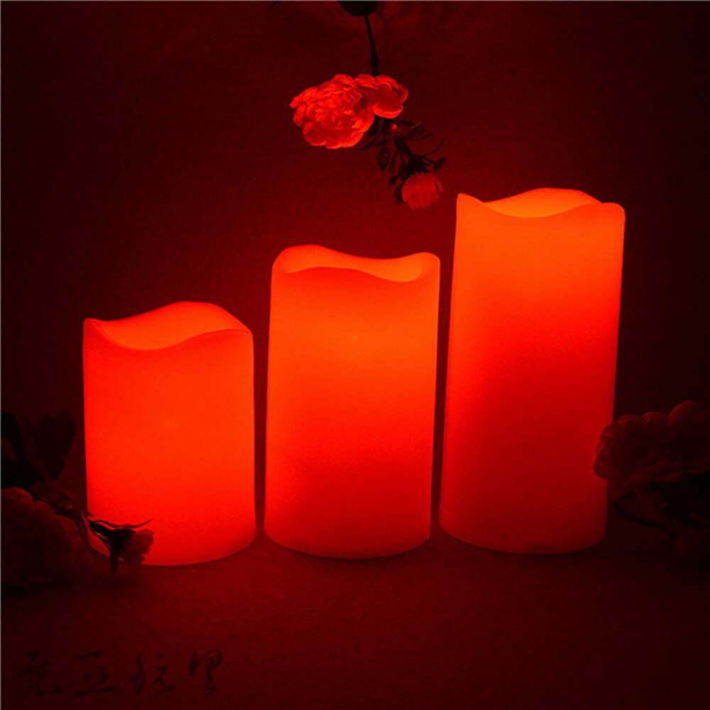 3PCS Battery Operated LED Pillars Candle with and ... – Grandado