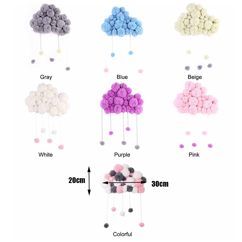 Ins Stijl Babykamer Decoratie Voor Pasgeboren Korte Koraal Fluwelen Hairball Room Decor In De Wieg Fotografie Props Accessoires