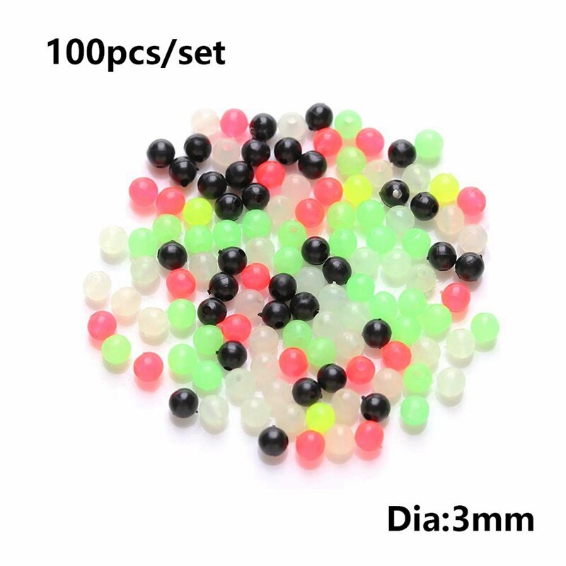 100 stk runde blandet farve pe plast kryds propper perler til karper rig fisk lokkemad perler udendørs fiskeri lokker tackle tilbehør: 3mm
