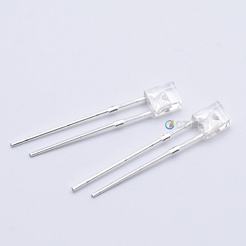 1000 Stks/zak Czinelight Fabriek Hoge Heldere 234 2pin Vierkante Vorm Ice Blue Led Diode Dip